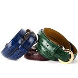 Cinturón C14 Crocodylus Moreletii Azul Mar / Hebilla Níquel - Carbono 14