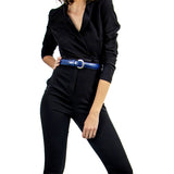 Cinturón C14 Crocodylus Moreletii Azul Mar / Hebilla Níquel - Carbono 14