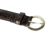 Cinturón C14 Crocodylus Moreletii Marrón / Hebilla Níquel - Carbono 14