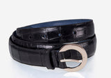 Cinturón C14 Crocodylus Moreletii Negro / Hebilla Oro - Carbono 14
