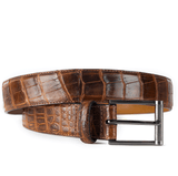 Cinturón Carbono 14 Crocodylus Moreletii Cognac / Hebilla Níquel Negro - Carbono 14