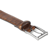 Cinturón Carbono 14 Crocodylus Moreletii Cognac / Hebilla Níquel Negro - Carbono 14