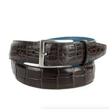 Cinturón Carbono 14 Crocodylus Moreletii Marrón / Hebilla Níquel - Carbono 14