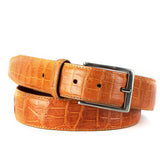 Cinturón Carbono 14 Crocodylus Moreletii Naranja / Hebilla Níquel - Carbono 14