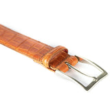 Cinturón Carbono 14 Crocodylus Moreletii Naranja / Hebilla Níquel - Carbono 14