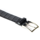 Cinturón Carbono 14 Crocodylus Moreletii Negro / Hebilla Níquel - Carbono 14