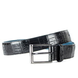 Cinturón Carbono 14 Crocodylus Moreletii Negro / Hebilla Níquel Negro - Carbono 14