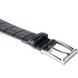 Cinturón Carbono 14 Crocodylus Moreletii Negro / Hebilla Níquel Negro - Carbono 14