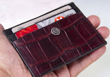 Tarjetero Ámsterdam - Crocodylus Moreletii Vino - Carbono 14