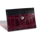 Tarjetero Ámsterdam - Crocodylus Moreletii Vino - Carbono 14